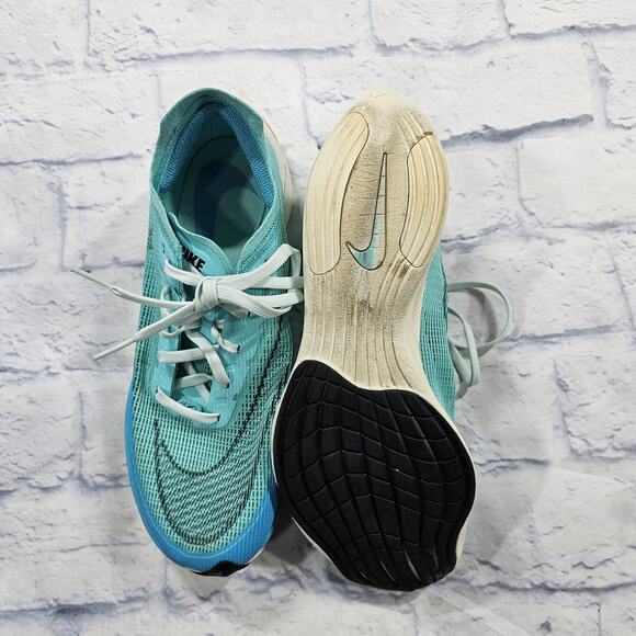 Nike WOMENS SIZE 8.5 ZoomX Vaporfly Next 2 Aurora Green Running Shoes CU4123-300 - Picture 8 of 9